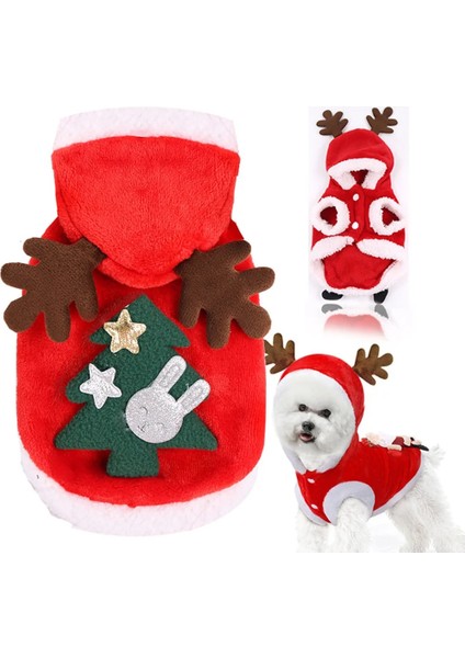 Renk 4 Tarzı M Beden Noel Köpekler Için Evcil Hayvan Giysileri Noel Santa Kedi Kostüm Kış Sıcak Kedi Ceket Ceket Polar Köpek Hoodies Yavru Kedi Küçük Köpek Giyim (Yurt Dışından)