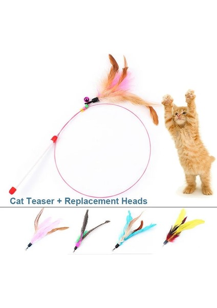 1xpink Püskül Sopa Stili Yeni Kedi Yavrusu Teaser Değnek Oyuncaklar Fare ile Çubuk, Zil, Tüy, Elastik Ip ve Püskül, Interaktif Eğlence, Evcil Hayvanlar Için Cat Catcher (Yurt Dışından) modelleri