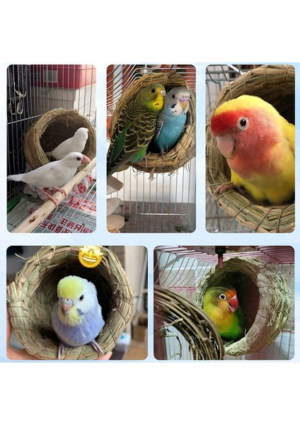 12CM x 13CM Stili Doğal Elyaf Saman Kuş Yuvası Kuş Kafesi Papağan Istirahat Yetiştirme Yeri El Yapımı Sıcak Pet Yatak Odası Papağanlar Kanaryalar Güvercin Güvercin (Yurt Dışından) fırsatları