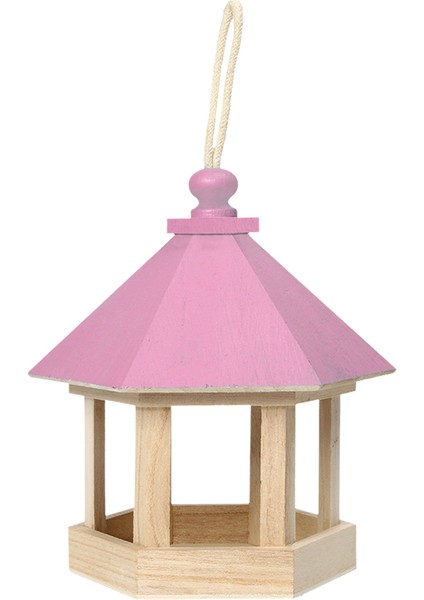 Longbangdian Shop Yeşil Stil Yard Bahçe Pencere Asılı Süsler Kuş Besleyici Ahşap Birdhouse Papağan Kafesi Bahçe Yard Açık Dekor Için Asılı Birdhouse (Yurt Dışından)