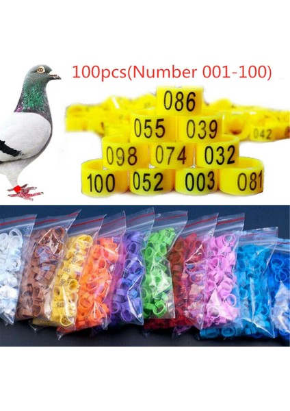 Lacivert Tarzı Kuş Halkaları Bacak Bantları Güvercin Papağan Kümes Hayvanları Klip Halkaları Numarası (Yurt Dışından) fiyatları