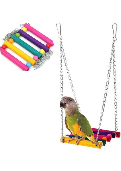 Longbangdian Shop Bir Stil Kuşlar Oyuncak Pet Kuş Papağan Parakeet Muhabbet Kuşu Papağan Kafesi Kulübe Yuva Kuş Oyuncak Hamak Salıncak Oyuncak Asılı Oyuncak Brinquedo Pet Malzemeleri (Yurt Dışından)