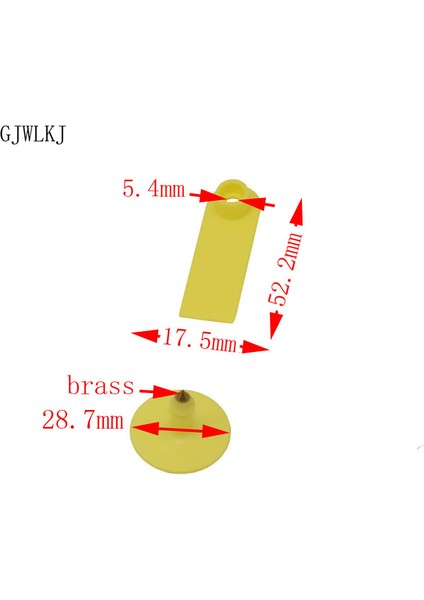 Sarı Stil 100 Takım Hayvancılık Kulak Etiketleri Hiçbir Kelime Kulak Tabela Hayvan Kimlik Kartı Koyun Keçi Domuz Sığır Kulak Etiketleri Çiftlik Ekipmanları (Yurt Dışından)