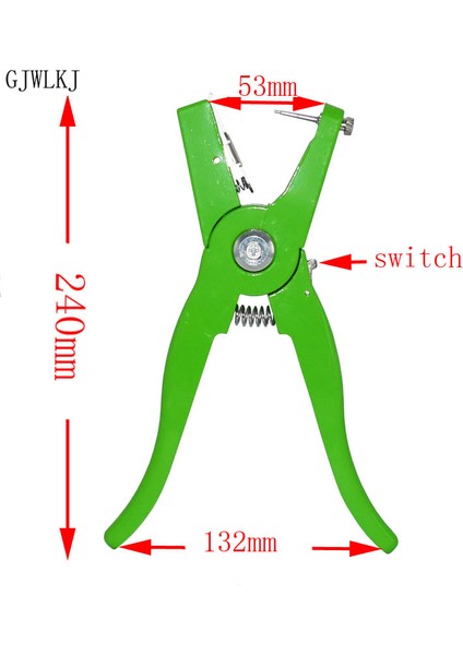 Yeşil Stil 1 Adet Hayvan Kulak Etiketi Pense Işareti Delikli Alet Cımbız Etiketi Yükleyici Domuz Sığır ve Koyun Veteriner Kulak Küpesi Pense (Yurt Dışından)