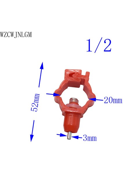 3ı4 Stili M Beden Ken Nipel Suluk Su Borusu ÇAPI20MM - Kırmızı Abs Plastik Malzeme Sulama Kümes Hayvanları Besleme (Yurt Dışından)