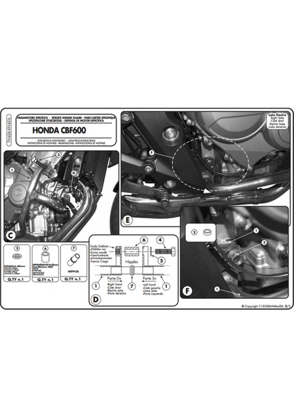 Kn456 Honda Cbf 600s - 600n (08-12) Koruma Demiri