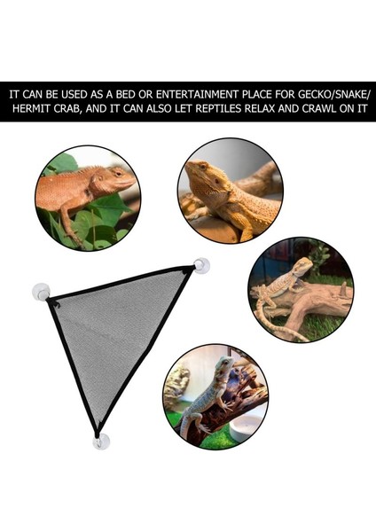 Siyah Stil 2 Adet Pet Hamak Sandalye Sürüngen Kertenkele Gecko Için Vantuzlu Tırmanma Üçgen Net Pet Uyku Üçgen Net Sürüngen Aksesuarları (Yurt Dışından) modelleri