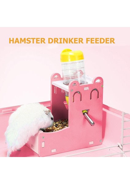 Pembe Tarzı M Beden Sıçan Hamster Otomatik Pet Su Içme Şişesi Eko-Kurulu Yüksek Sertlik Çatlama Yok Su Geçirmez Gülen Yüz Gıda Besleyici Evi (Yurt Dışından) fiyatları