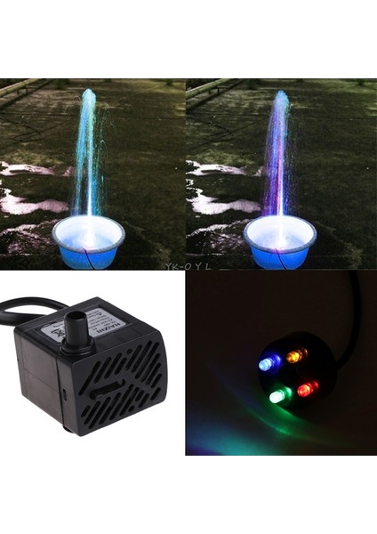 Akvaryum 220V 3W Dalgıç Su Pompası LED Balık Tankı Çeşmesi Balık Göleti Tankı Ab Tak Aquario Su Pompaları Balık Sucul Pet Kiti (Yurt Dışından)