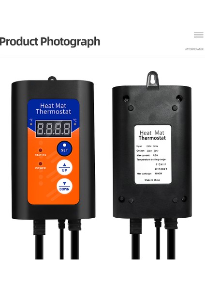 Ab Fiş Tarzı Isı Mat Termostatı Dijital Sıcaklık Kontrol Cihazı Hassas Sıcaklık Kontrolü Topraksız Bitkiler Tohum Çimlenme Sürüngenler (Yurt Dışından)
