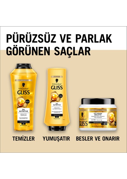 Schwarzkopf Gliss Oil Nutritive Besleyici & Parlaklık Veren Şampuan 400 Ml