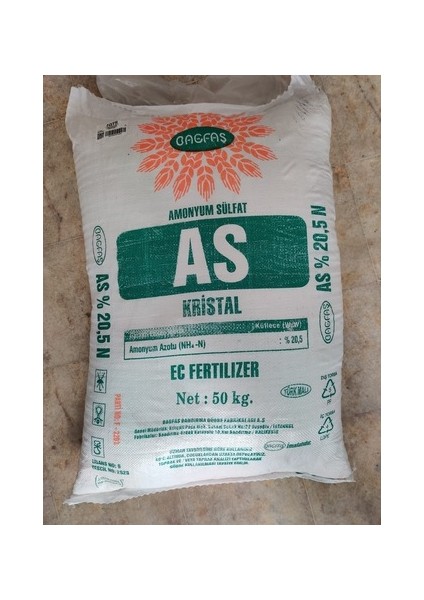 Amonyum Sülfat %21 Azotlu Gübre 50 kg Çuval