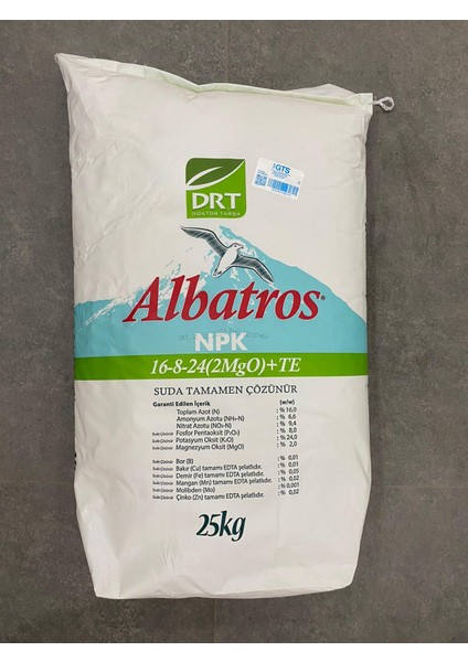Albatros 16-8-24 +2 MgO + Me Npk Suda Eriyen Damlama Yaprak Gübresi 5 kg fırsatları