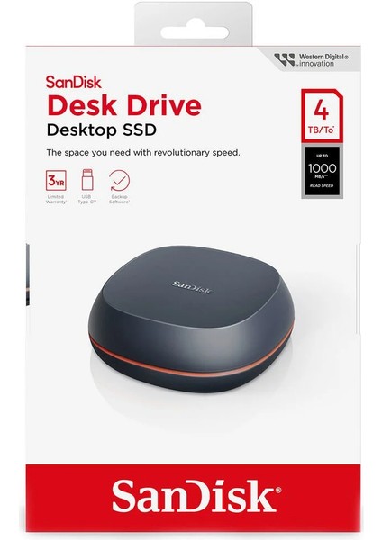 Desk Drive 4tb 1000MB/S USB 3.2 Gen2 Harici SSD SDSSDT40-4T00-EM25