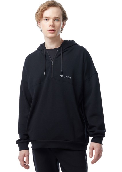 Nautıca Erkek Siyah Standart Fıt Sweatshırt K45516T.0TB