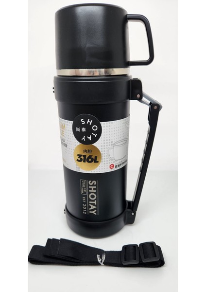 Nature ST 8235 1200 ml Termos Matara Siyah