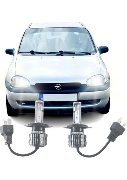 Opel Corsa B LED Xenon Oto Ampul Zero H4