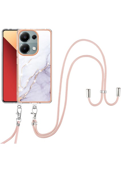 Xiaomi Poco M6 Pro 4g Tampon Mermer Crossbody Kordon Askısı Yumuşak (Yurt Dışından)