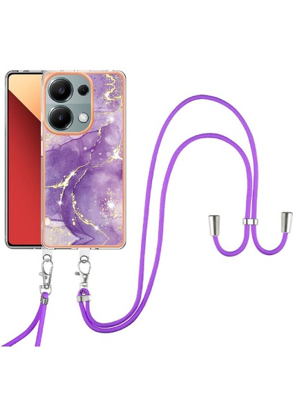 Xiaomi Poco M6 Pro 4g Tampon Mermer Crossbody Kordon Askısı Yumuşak (Yurt Dışından)