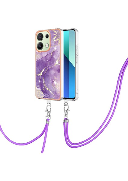 Xiaomi Redmi Için Not 13 4g Tampon Mermer Crossbody Kordon Askısı (Yurt Dışından)