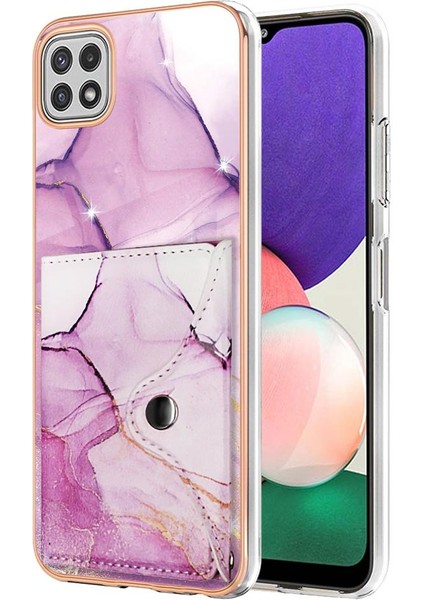 Samsung Galaxy A22 5g Kart Yuvaları Yumuşak Tpu Tampon Ince Cüzdan (Yurt Dışından)
