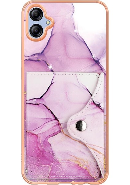 Samsung Galaxy A04E Mermer Ince Cüzdan Yumuşak Tpu Tampon Kart Yuvaları (Yurt Dışından)