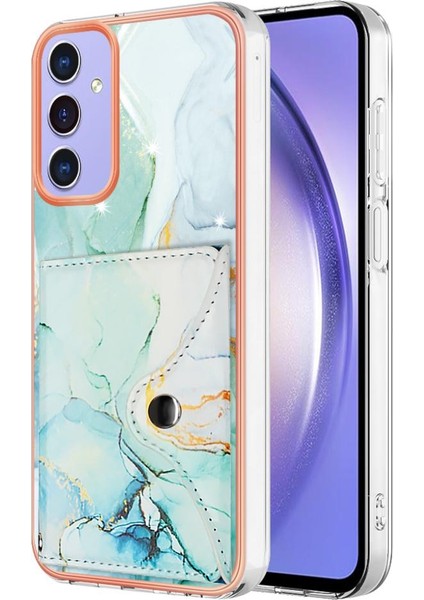 Samsung Galaxy A15 5g Kart Yuvaları Için Kılıf Mermer Ince Cüzdan Yumuşak Tpu (Yurt Dışından)