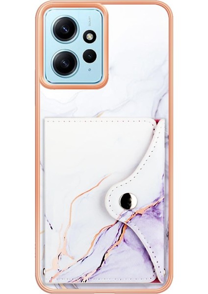 Xiaomi Redmi Için Not 12 4g Mermer Ince Cüzdan Yumuşak Tpu Tampon Kartı (Yurt Dışından)