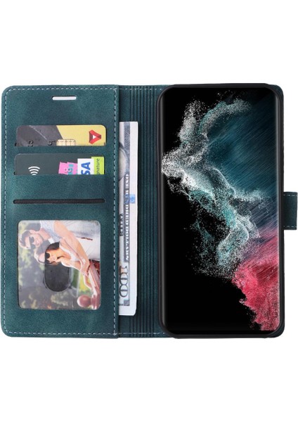 Samsung Galaxy S22 Ultra Cüzdan Basit Iş Deri Kılıf Için Flip Case (Yurt Dışından) modelleri