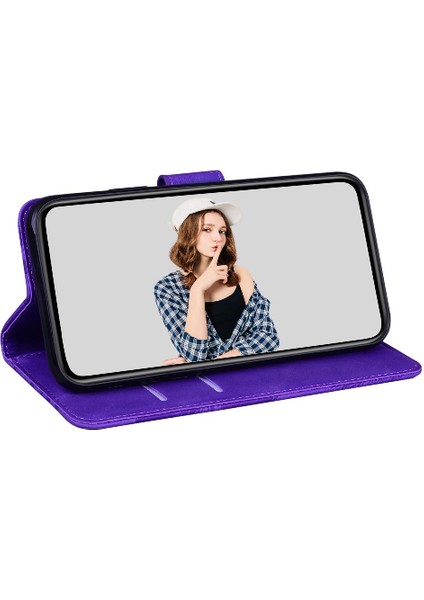 Realme C65 4g Kelebek Renk Baskılı Flip Folio Kapak Kart Yuvaları Için Kılıf (Yurt Dışından)