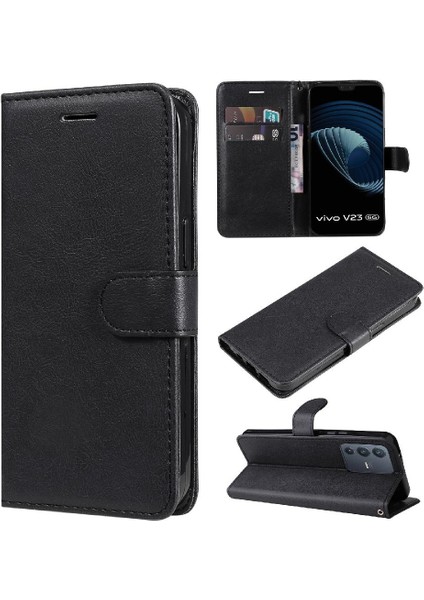 Vivo V23 Için Flip Case 5G/S12 Kart Yuvası ile Yüksek Kaliteli Deri Klasik (Yurt Dışından)
