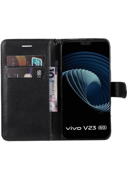 Vivo V23 Için Flip Case 5G/S12 Kart Yuvası ile Yüksek Kaliteli Deri Klasik (Yurt Dışından)