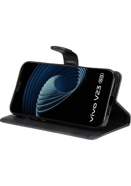 Vivo V23 Için Flip Case 5G/S12 Kart Yuvası ile Yüksek Kaliteli Deri Klasik (Yurt Dışından)