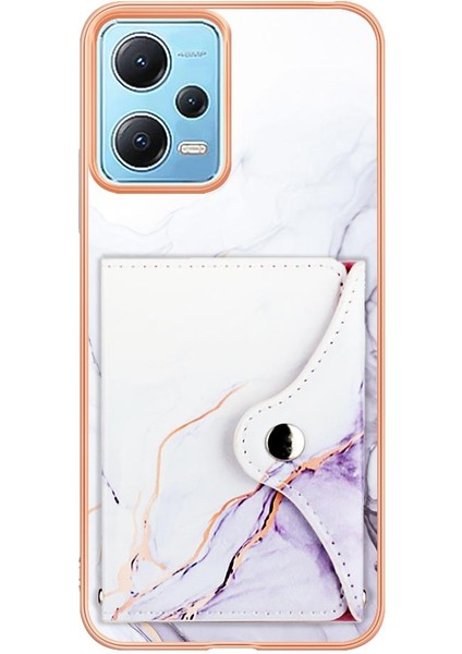 Xiaomi Poco X5 5g Mermer Kart Yuvaları Için Kılıf Ince Cüzdan Yumuşak Tpu Tampon (Yurt Dışından)