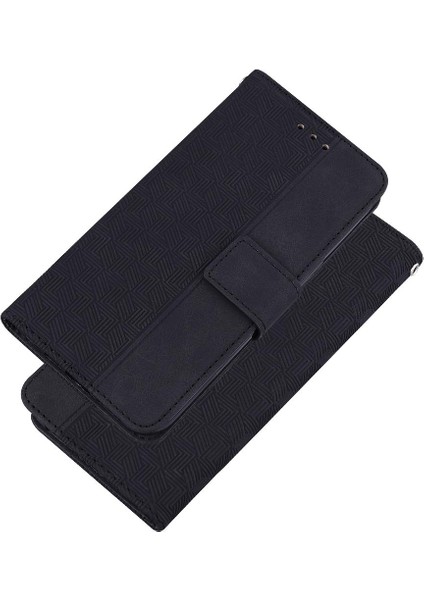 Realme C65 4g Için Flip Case Geometrik Kabartmalı Cüzdan Kapak Çevirin Folio Pu (Yurt Dışından)