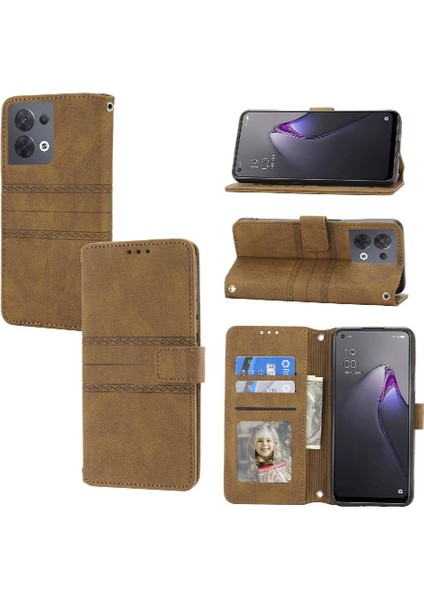 Oppo Oppo 8 5g Için Flip Case Kickstand Cüzdan Kılıf Darbeye Koruyucu (Yurt Dışından) fırsatları