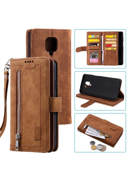 Xiaomi Redmi Not 9 Pro Max Için Flip Case Kordon 9 Kart Yuvaları Cüzdan Pu (Yurt Dışından)