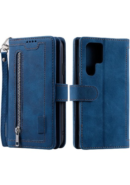 Samsung Galaxy S24 Artı Cüzdan Kickstand Pu Deri Kordon Için Flip Case (Yurt Dışından)