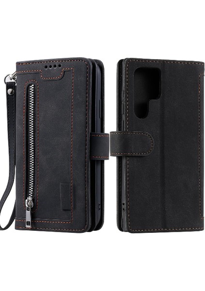 Samsung Galaxy S24 Artı Cüzdan Kickstand Pu Deri Kordon Için Flip Case (Yurt Dışından)