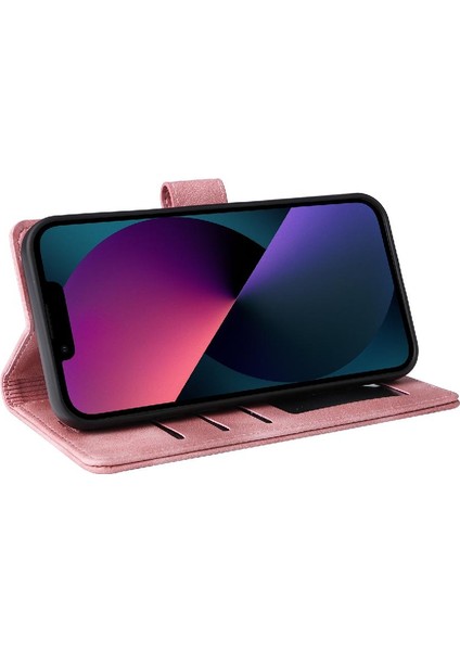 Iphone 13 Mini Darbeye Deri Kılıf Için Flip Case Cüzdan Kapak Çevirin (Yurt Dışından)