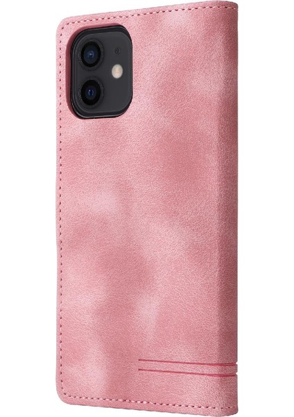 Iphone 12 Için Flip Case Basit Iş Cüzdan Deri Kılıf Darbeye (Yurt Dışından)