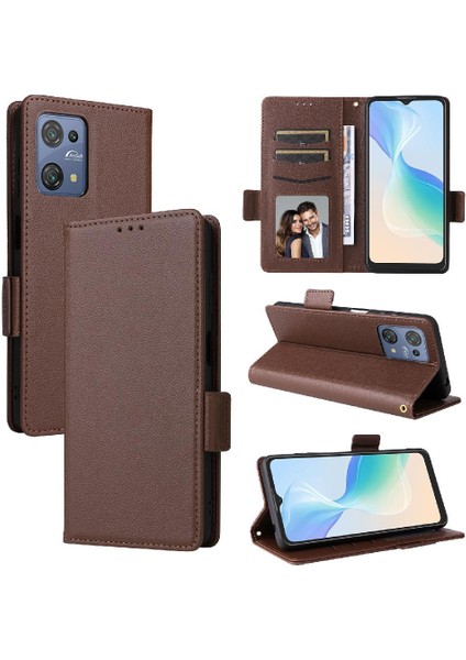 Blackview Oscal C30/C30 Pro Pu Deri Manyetik Yan Toka Kartı Için Kılıf (Yurt Dışından)