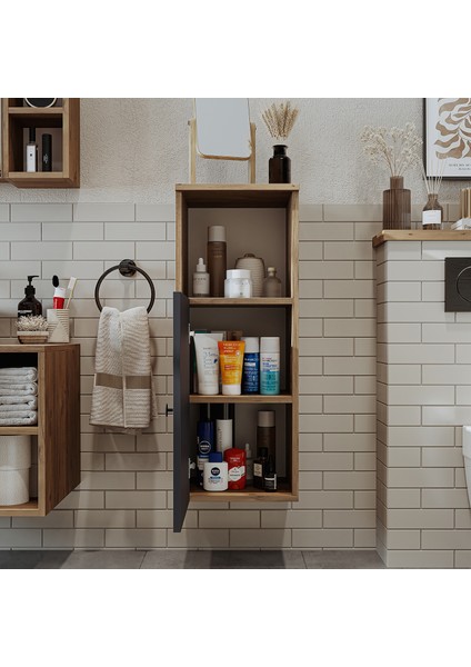 Banyo Dolabı Mat Mdf 90 x 35 cm Banyo Boy Dolabı