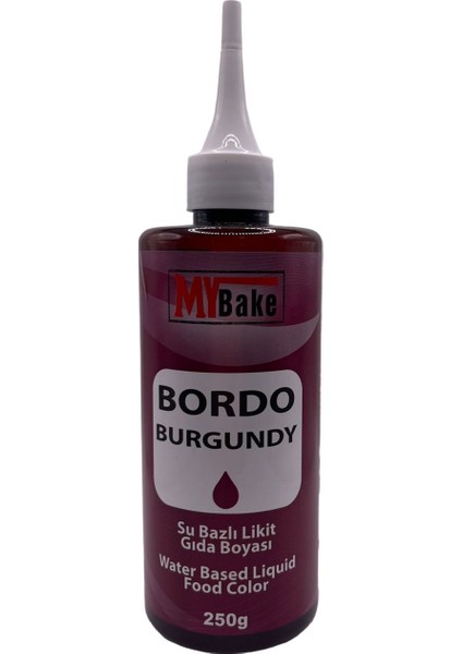 Su Bazlı Likit Gıda Boyası 250 ml Bordo