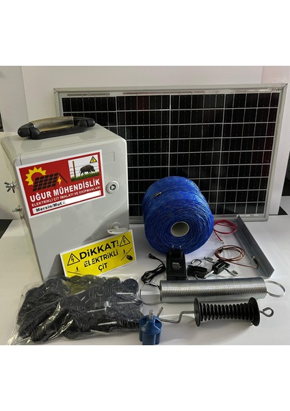 Elektrikli Çit Domuz Kovucu Cihazı 50 Watt Panel
