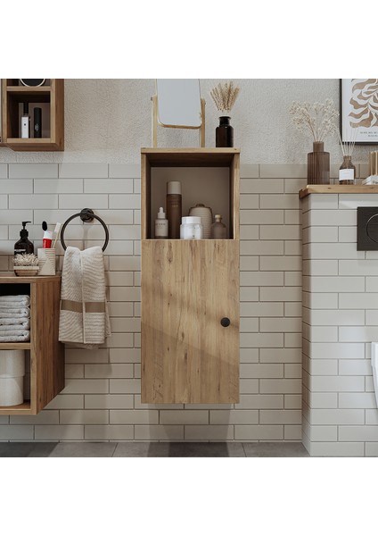 Banyo Dolabı Mat Mdf 90 x 35 cm Banyo Boy Dolabı