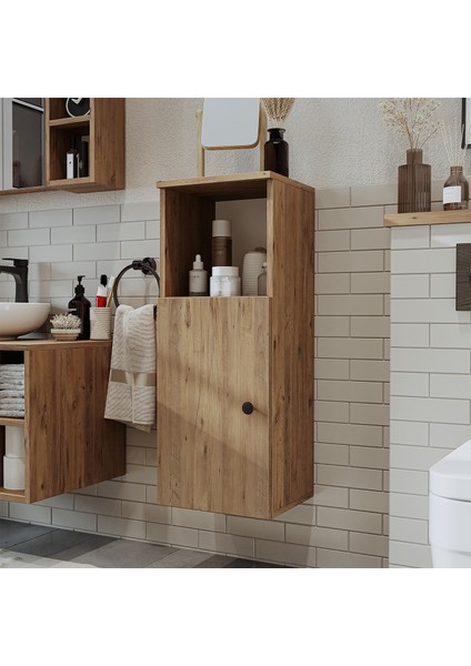 Banyo Dolabı Mat Mdf 90 x 35 cm Banyo Boy Dolabı fırsatları