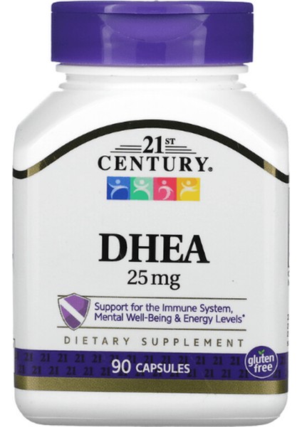 21st Century Dhea 25mg Calcium 44mg 90 Capsules
