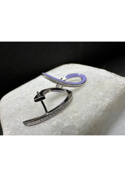 Mineli Taşlı Gümüş Küpe modelleri