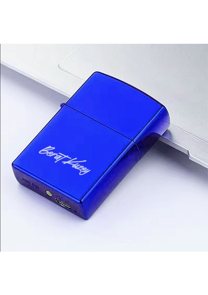 Kişiye Özel Isimli Benzinli Zippo Çakmak Mavi